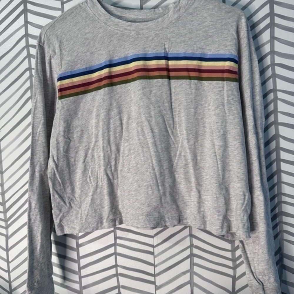 American Eagle Rainbow Long Sleeve Crop​